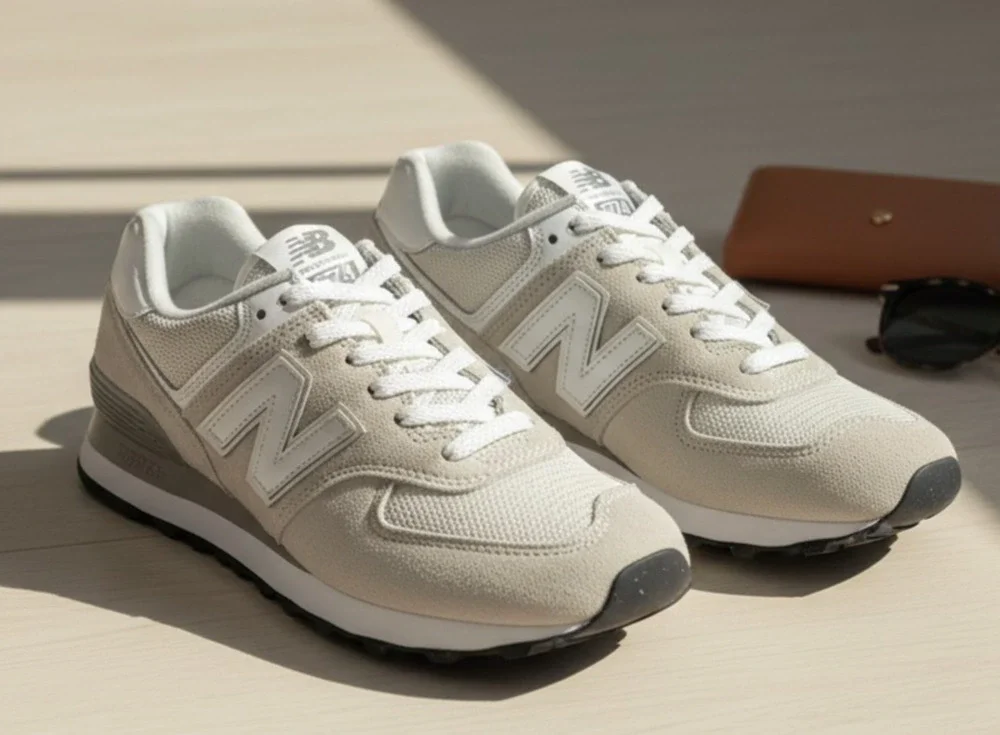 New Balance 574 Women's Size 6 B Nimbus Cloud/White Classic Sneakers